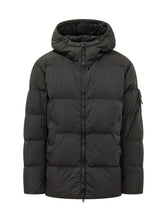 STONE ISLAND - Parka Imbottito con Cappuccio - Nero - LIDIASHOPPING® - Official Website