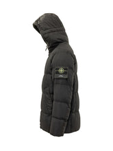 STONE ISLAND - Parka Imbottito con Cappuccio - Nero - LIDIASHOPPING® - Official Website