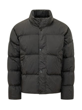 STONE ISLAND - Padded Bomber with High Neck - Black - LIDIASHOPPING® - Official Website