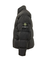 STONE ISLAND - Padded Bomber with High Neck - Black - LIDIASHOPPING® - Official Website