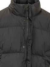 STONE ISLAND - Padded Bomber with High Neck - Black - LIDIASHOPPING® - Official Website