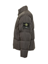 STONE ISLAND - Piumino Corto con Collo Alto - Grigio - LIDIASHOPPING® - Official Website