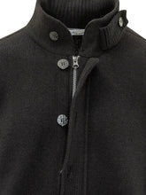 STONE ISLAND - Cardigan con Collo Alto - Nero - LIDIASHOPPING® - Official Website