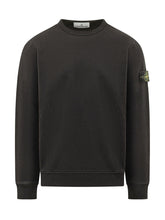 STONE ISLAND - Crewneck Sweatshirt with Logo Sleeve Patch - - LIDIASHOPPING® - Official Website
