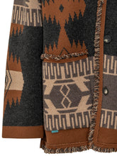 ALANUI - Cardigan Jacquard con Collo Sciallato - Marrone - LIDIASHOPPING® - Official Website