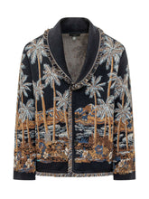ALANUI - Cardigan Diamond Head con Motivo Tropicale - Blu - LIDIASHOPPING® - Official Website