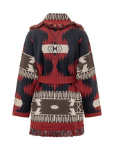 ALANUI - Icon Jacq Cardigan with Belt and Fringed Trims - Red - LIDIASHOPPING® - Official Website