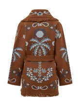 ALANUI - Cardigan Island Roots con Ricami e Frange - Marrone - LIDIASHOPPING® - Official Website
