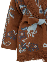 ALANUI - Cardigan Island Roots con Ricami e Frange - Marrone - LIDIASHOPPING® - Official Website