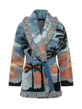 ALANUI - Cardigan Hawaiian Sunset con Motivo Tropicale - Blu - LIDIASHOPPING® - Official Website