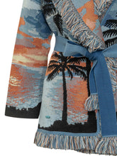 ALANUI - Cardigan Hawaiian Sunset con Motivo Tropicale - Blu - LIDIASHOPPING® - Official Website