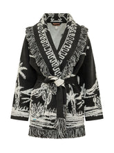 ALANUI - Cardigan Canyon Spirit con Frange e Cintura - Nero - LIDIASHOPPING® - Official Website