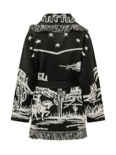 ALANUI - Cardigan Canyon Spirit con Frange e Cintura - Nero - LIDIASHOPPING® - Official Website