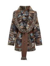 ALANUI - Cardigan Hawaii con Frange e Cintura - Marrone - LIDIASHOPPING® - Official Website