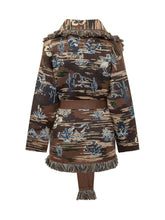 ALANUI - Cardigan Hawaii con Frange e Cintura - Marrone - LIDIASHOPPING® - Official Website