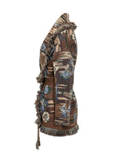 ALANUI - Cardigan Hawaii con Frange e Cintura - Marrone - LIDIASHOPPING® - Official Website