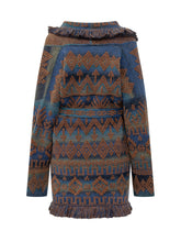ALANUI - Cardigan Western Beat con Frange - Blu - LIDIASHOPPING® - Official Website