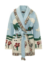 ALANUI - Cardigan con Motivo Paesaggio e Frange - Blu - LIDIASHOPPING® - Official Website
