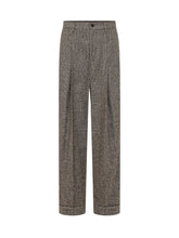 DOLCE & GABBANA - Pantaloni a Quadri con Pince - Marrone - LIDIASHOPPING® - Official Website