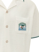 CASABLANCA - Camicia Crochet con Colletto Aperto - Bianco - LIDIASHOPPING® - Official Website