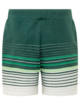 CASABLANCA - Shorts Boucle a Righe - Verde - LIDIASHOPPING® - Official Website