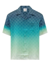 CASABLANCA - Camicia Sfumata con Motivo Geometrico - Blu - LIDIASHOPPING® - Official Website