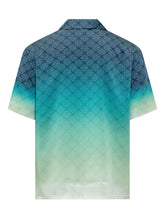 CASABLANCA - Camicia Sfumata con Motivo Geometrico - Blu - LIDIASHOPPING® - Official Website