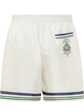 CASABLANCA - Shorts con Bordo a Righe - Bianco - LIDIASHOPPING® - Official Website