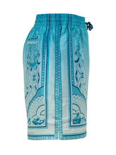 CASABLANCA - Shorts con Stampa Ornamentale - Blu - LIDIASHOPPING® - Official Website