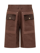 CASABLANCA - Shorts Cargo con Tasche Applicate - Marrone - LIDIASHOPPING® - Official Website
