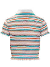 CASABLANCA - Polo Arricciata a Righe - Multicolore - LIDIASHOPPING® - Official Website