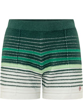 CASABLANCA - Shorts a Righe con Vita Elasticizzata - Multicolore - LIDIASHOPPING® - Official Website