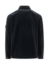 STONE ISLAND - Camicia in Velluto a Coste con Tasca - Blu - LIDIASHOPPING® - Official Website