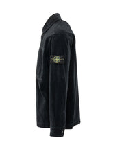 STONE ISLAND - Camicia in Velluto a Coste con Tasca - Blu - LIDIASHOPPING® - Official Website