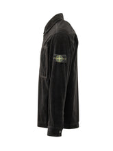 STONE ISLAND - Camicia in Velluto a Coste con Tasca - Nero - LIDIASHOPPING® - Official Website