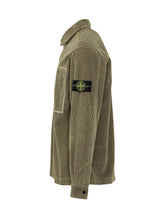 STONE ISLAND - Camicia in Velluto a Coste con Tasca - Verde - LIDIASHOPPING® - Official Website