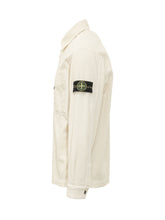 STONE ISLAND - Camicia in Velluto a Coste con Tasca - Bianco - LIDIASHOPPING® - Official Website