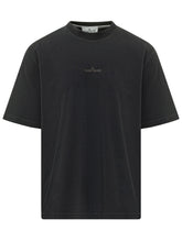 STONE ISLAND - T-shirt with Small Logo - Black - LIDIASHOPPING® - Official Website