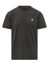 STONE ISLAND - T-shirt con Patch Logo - Nero - LIDIASHOPPING® - Official Website