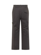 STONE ISLAND - Pantaloni Dritti con Patch - Grigio - LIDIASHOPPING® - Official Website