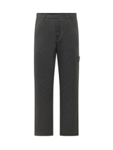 STONE ISLAND - Straight Leg Pants with Side Application - Blue - LIDIASHOPPING® - Official Website