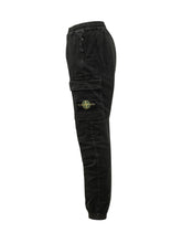 STONE ISLAND - Pantaloni Cargo con Tasche Applicate - Nero - LIDIASHOPPING® - Official Website