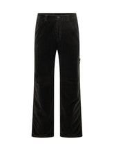 STONE ISLAND - Pantaloni in Velluto a Coste - Nero - LIDIASHOPPING® - Official Website