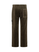 STONE ISLAND - Pantaloni a Coste con Patch - Verde - LIDIASHOPPING® - Official Website