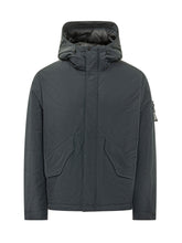STONE ISLAND - Parka Corto con Cappuccio - Blu - LIDIASHOPPING® - Official Website