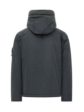 STONE ISLAND - Parka Corto con Cappuccio - Blu - LIDIASHOPPING® - Official Website