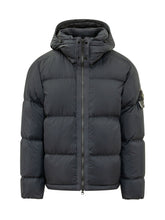 STONE ISLAND - Giacca Imbottita con Cappuccio - Blu - LIDIASHOPPING® - Official Website