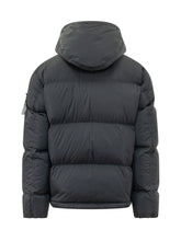 STONE ISLAND - Giacca Imbottita con Cappuccio - Blu - LIDIASHOPPING® - Official Website