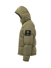 STONE ISLAND - Giacca Imbottita con Cappuccio - Verde - LIDIASHOPPING® - Official Website