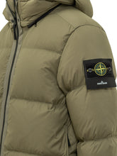 STONE ISLAND - Giacca Imbottita con Cappuccio - Verde - LIDIASHOPPING® - Official Website